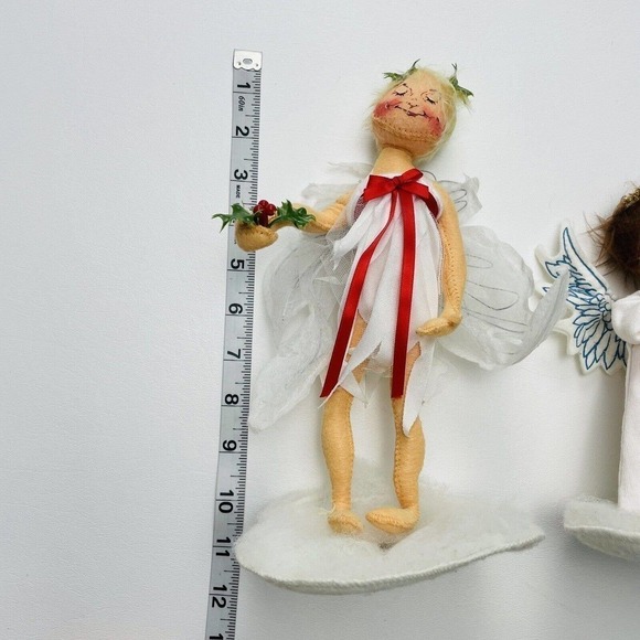Vintage Annalee Standing Christmas Angels 1989 & 1994 7"-9" Tall Pair of 2 USA - Picture 6 of 11